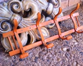 Home Decor, Wall Hanger, Painted, Upcycled, Tangerine, Hat Rack, Coat Rack, Purse Rack