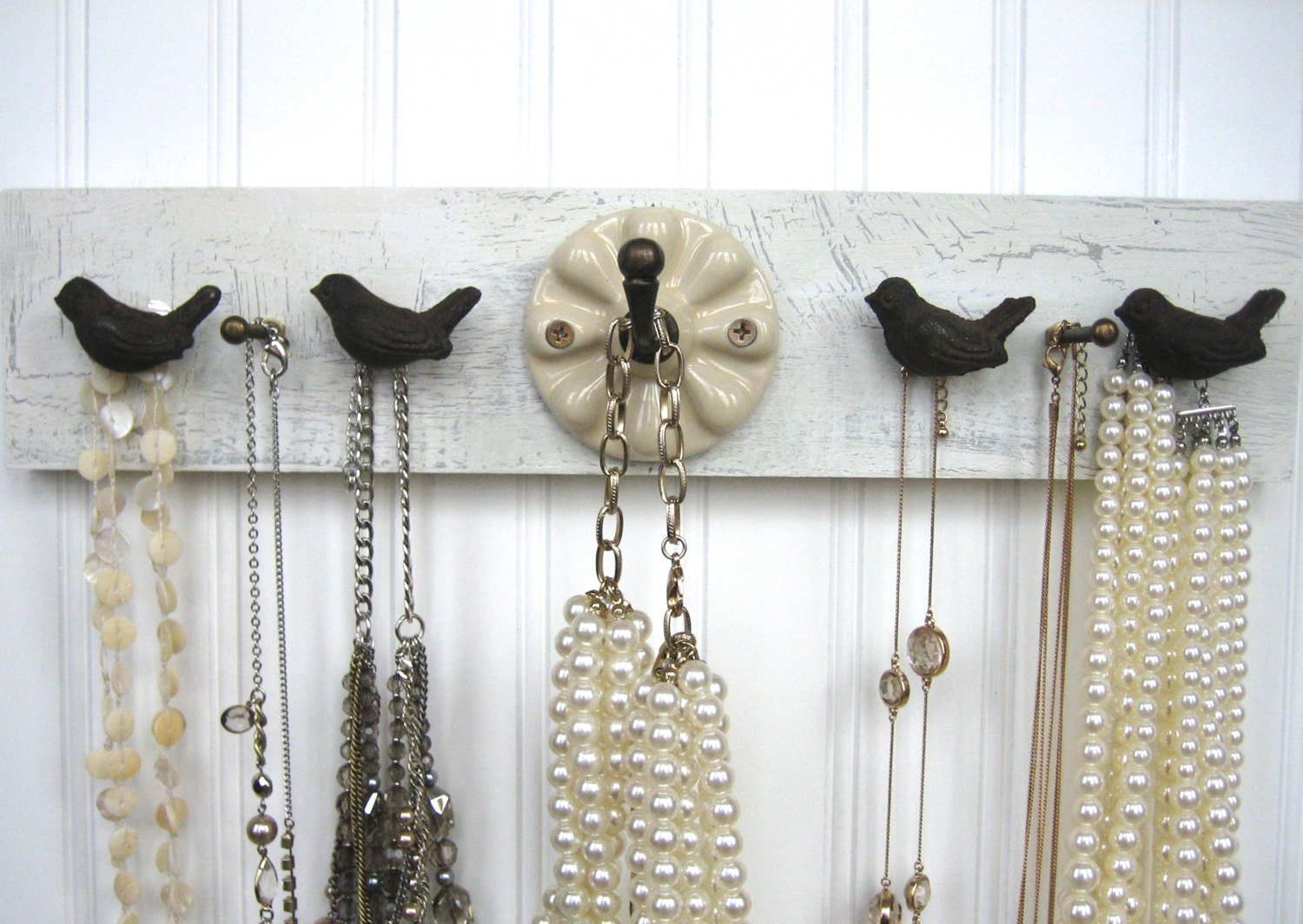 Accessories Rack / Key Holder with Bird Knobs