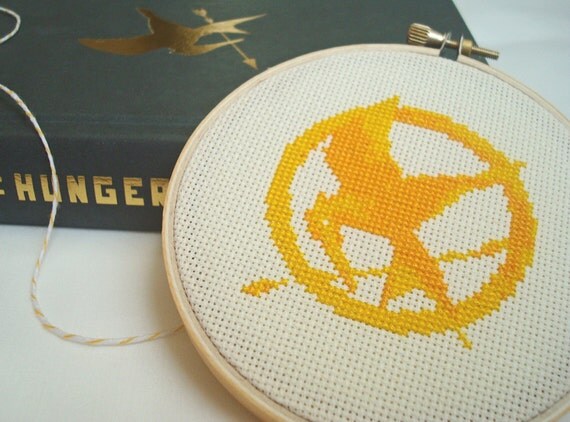Hunger Games Mockingjay cross stitch