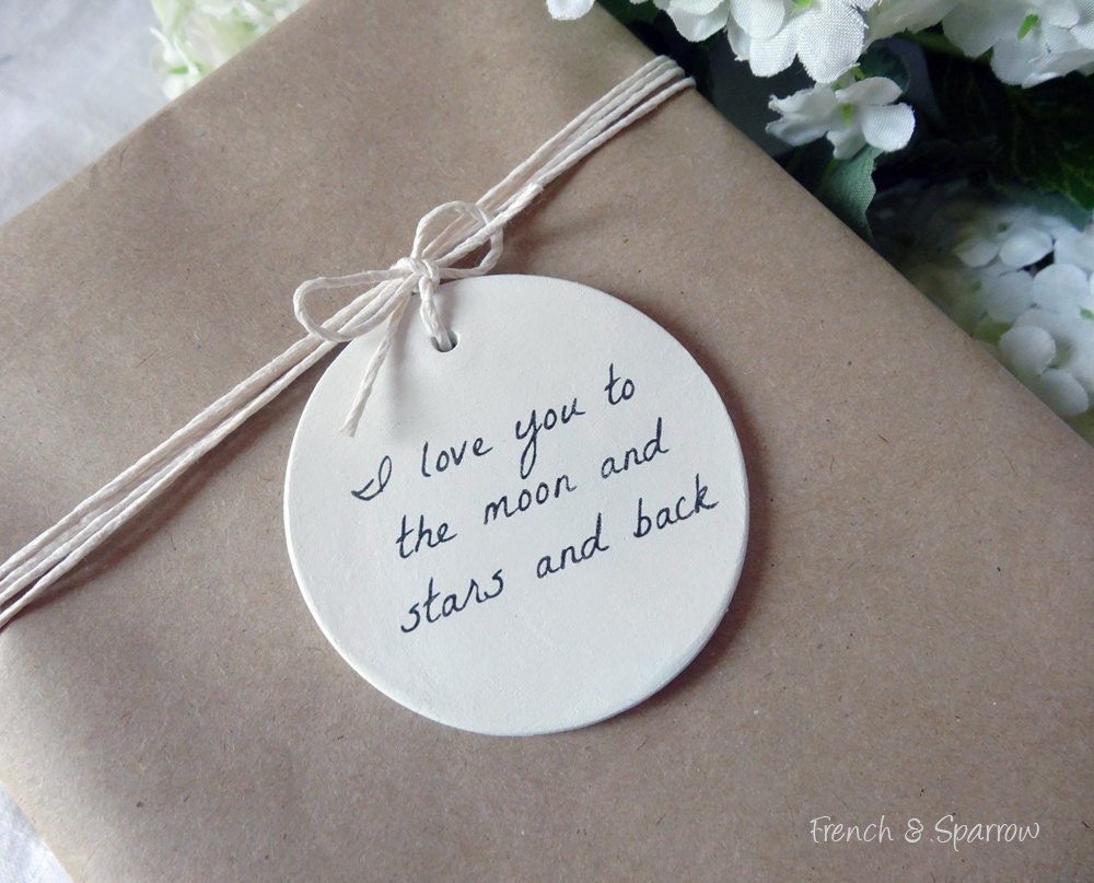 I Love You To The Moon & Stars - Clay Tag