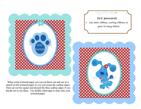 Blues Clue Banner - printable file Il_570xn