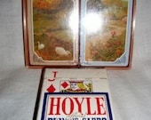 Vintage Playing Cards SEALED Double Decks Hallmark and Jumbo Hoyle Playing Cards ONly 8 USD