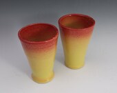 Ceramic Tumbler set - yellow and orange / Great Teacher Gift