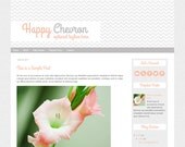 Premade Blogger Template: Happy Chevron