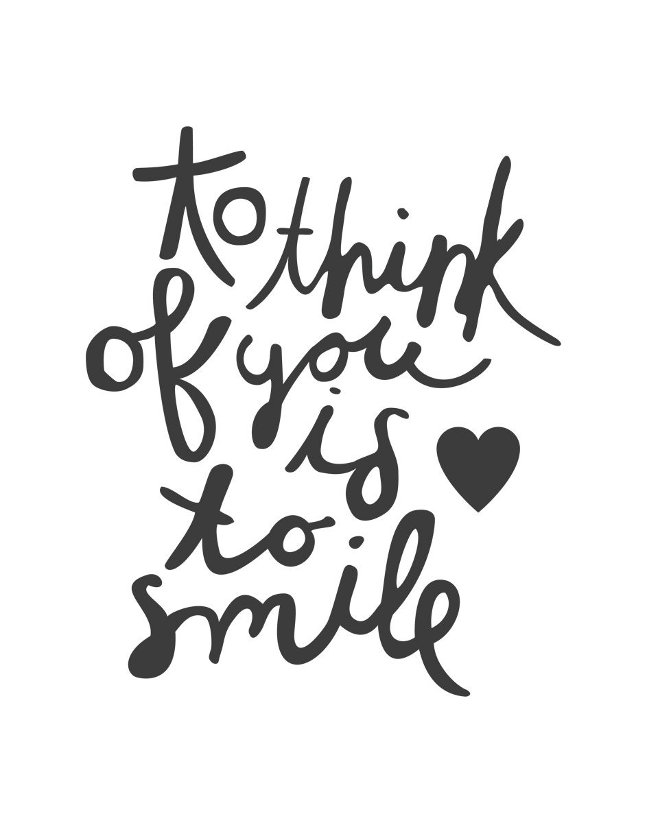 To Think of You... Print (Black on White)