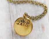 Tiny Elephant Locket Necklace Jewelry Indian Elephant Locket Jewelry