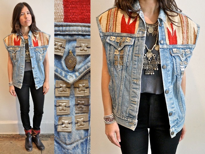 Vintage 90s Navajo Levis Vest
