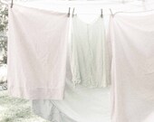 Laundry on the Line in Rose Pink and Green - 10 x 8 - Mother's Day - Fine Art Photo- Wall Decor