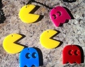 Pacman and ghost necklace