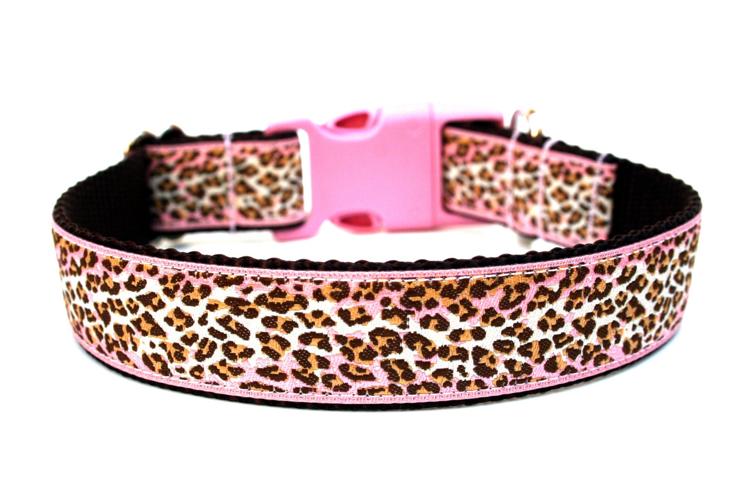 Leopard Print Dog Collar 1" Animal Print Dog Collar