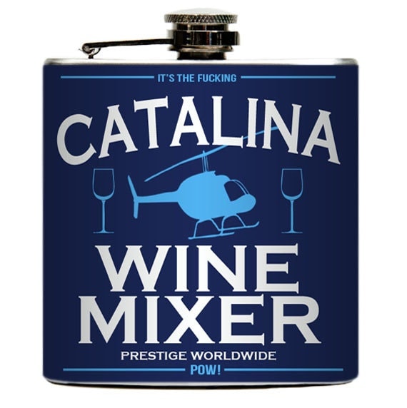 Step Brothers Catalina Wine Mixer Liquor Drinking Flask Gift 6oz. Prestige Worldwide POW