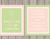 Nursery bible verse prints (set of two)