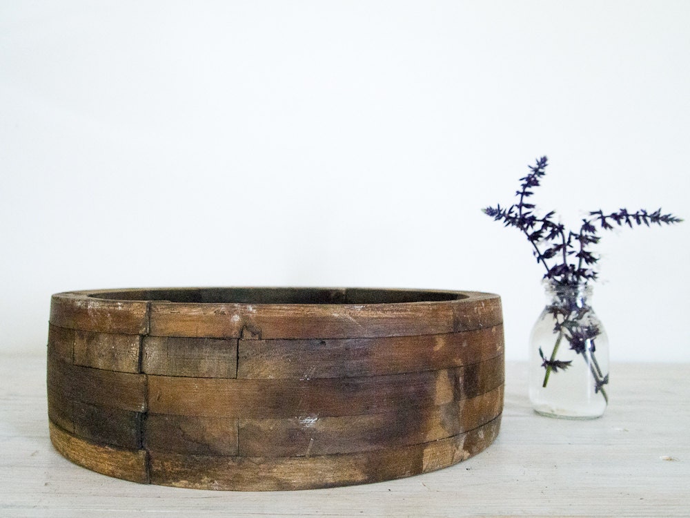 vintage industrial wooden wheel/pulley from melbourne, australia
