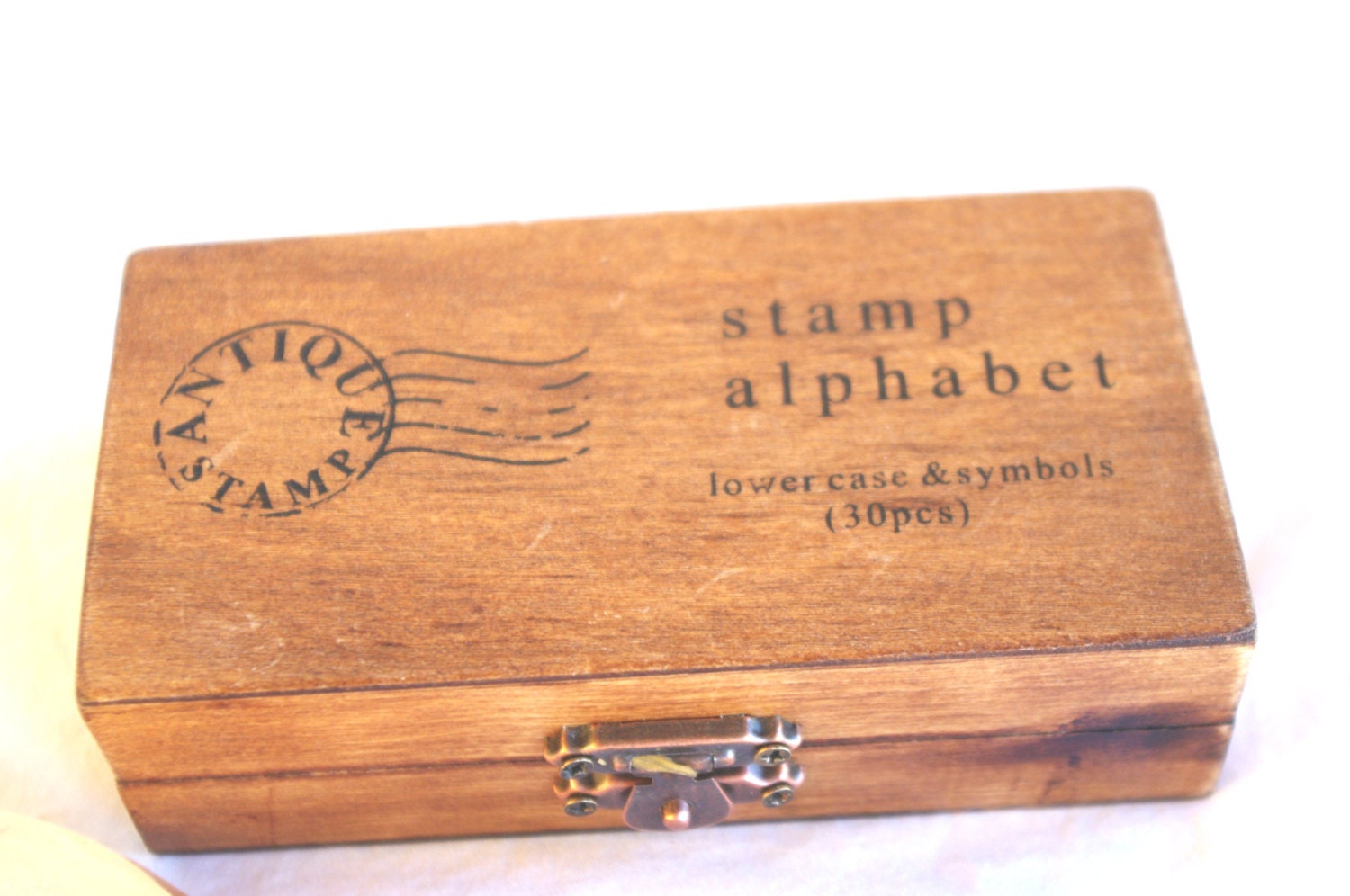 alpHaBeT STaMP SeT---lowercase---in wooden box --30 piece Il_170x135