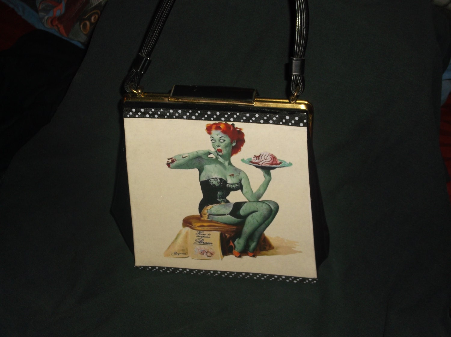 Zombie PINUP purse Necromance Vintage Rockabilly
