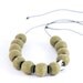 Beadwork Felt Necklace Khaki Murano Glass Felted Jewelry Mother Day Gift