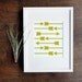 Yellow Arrow Art Print - 8x10 Wall Decor