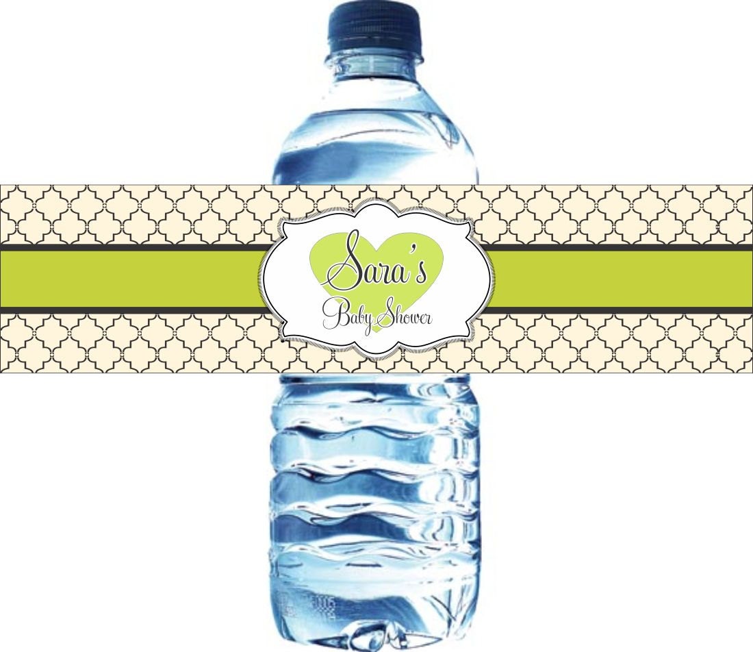30 Personalized Water Bottle Labels, Baby Shower, Birthday, etc - Waterproof and self stick Il_570xn