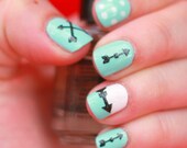 NAILED IT DECALS: 1 Sheet of 36 Arrow Nail Decals (You Pick the Color)