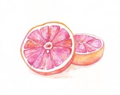 No. 1 Fruit of the Spirit / Grapefruit / Red / Pink / Yellow / orange / Watercolor - kellybermudez