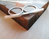 Silver Bar - Double Finger Ring Two Finger Ring - Modern - Sterling Silver 925 - READY TO SHIP