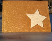 glitter Vinyl Billfold Wallet With Star