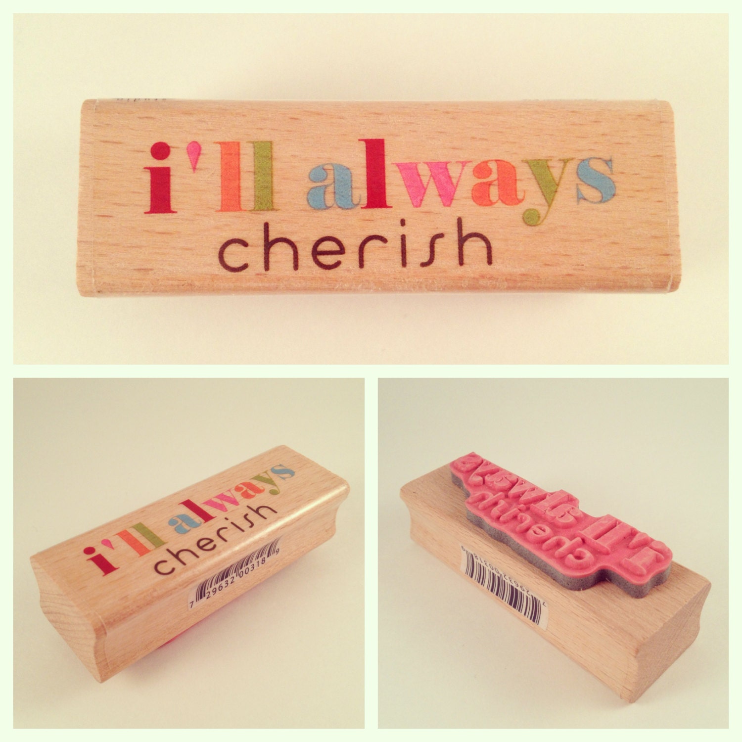 I'll Always Cherish Wood Mounted Rubber Stamp