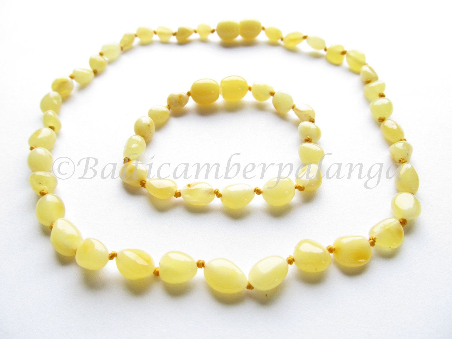 Set Of Baltic Amber Baby Teething Necklace and Anklet/Bracelet