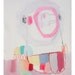 ABSTRACT painting, fine art, giclee print, white, blue, pink, red, modern painting,