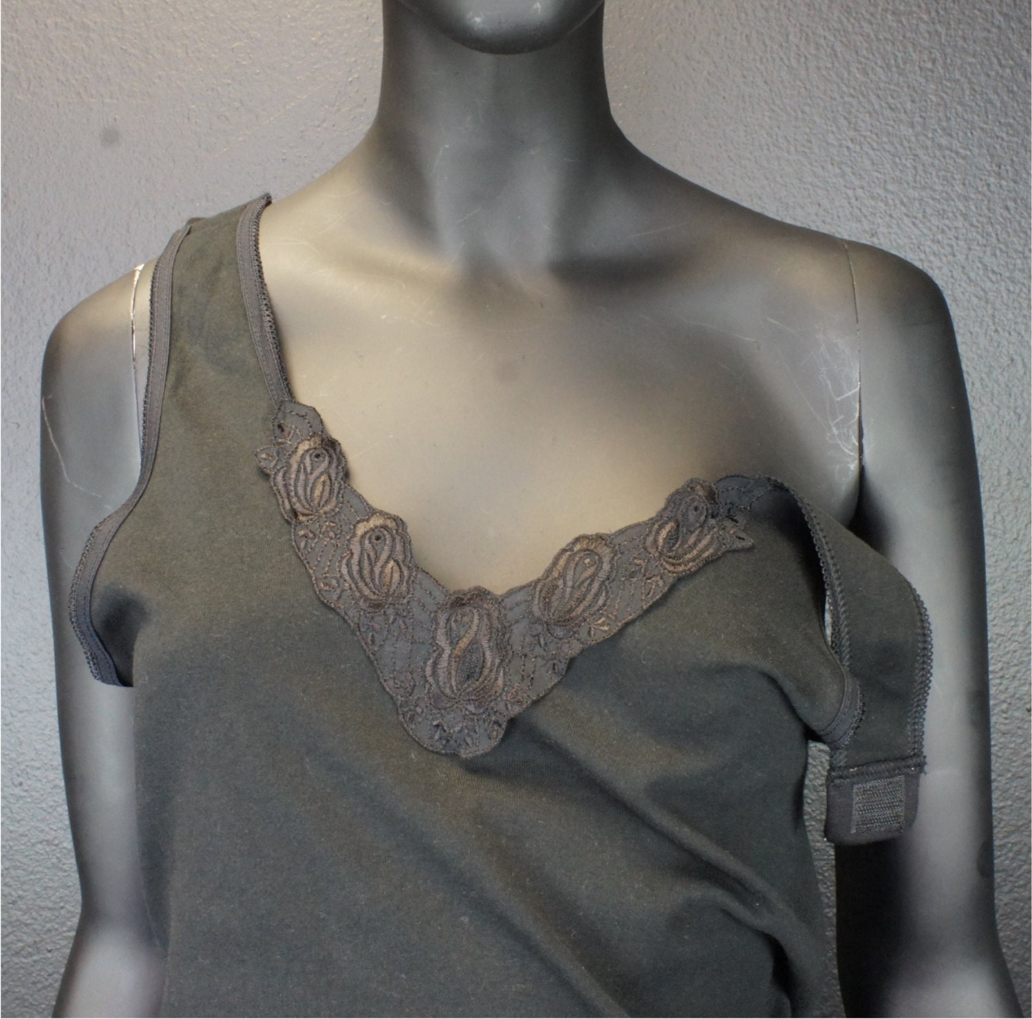 One Size Fits: S thru XL - Shoulder Opening Undershirt / Breast Feeding / Shoulder Shirt / Adaptive Clothes