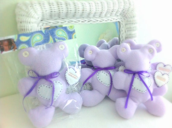 Lavender Fleece Bear , Charity item, Haiti, Orphanage , Teddy Bear,  Photo Prop,  Ready to Ship