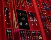 Jewelry Display with stud slots and ring cubby