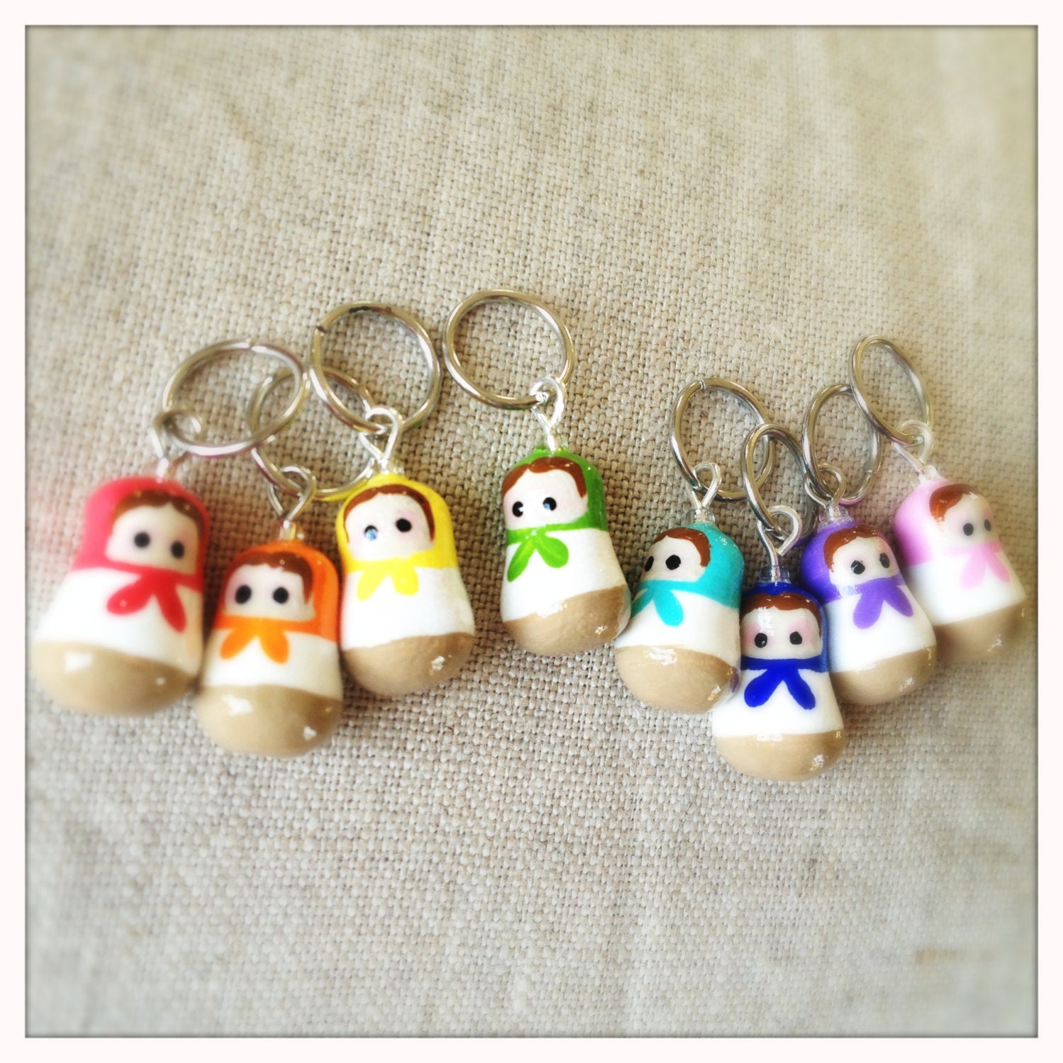Nesting Doll Stitch Marker SET
