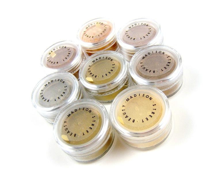 Eye Shadow Mineral Makeup - Gold Eyeshadow Set - 8 Eye Colors - Eyeshadow