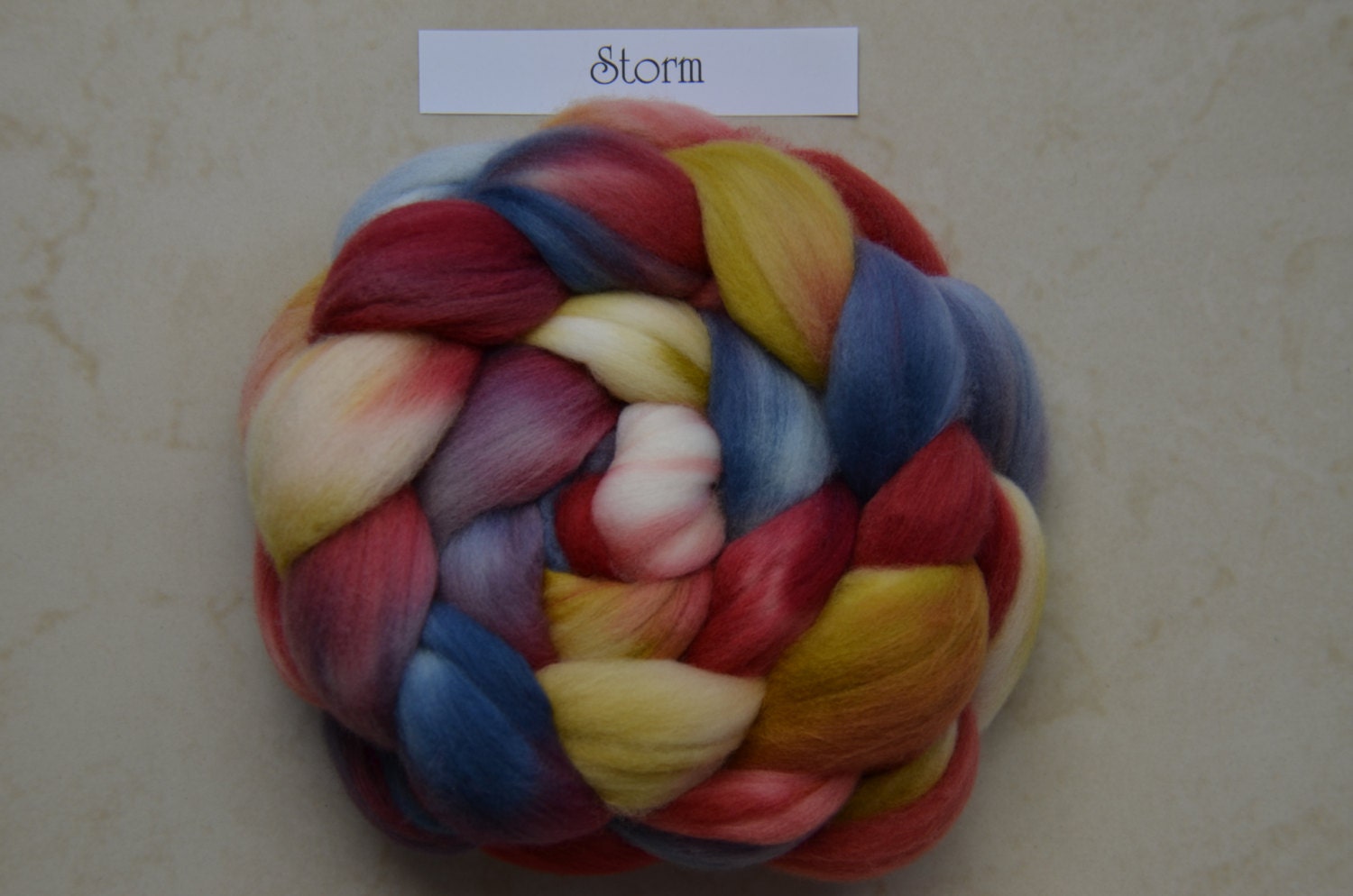 New-STORM-hand dyed wool tops for spinning, felting and fibre art 100g (3 1/2 oz) Look in my Shop for more great colourways