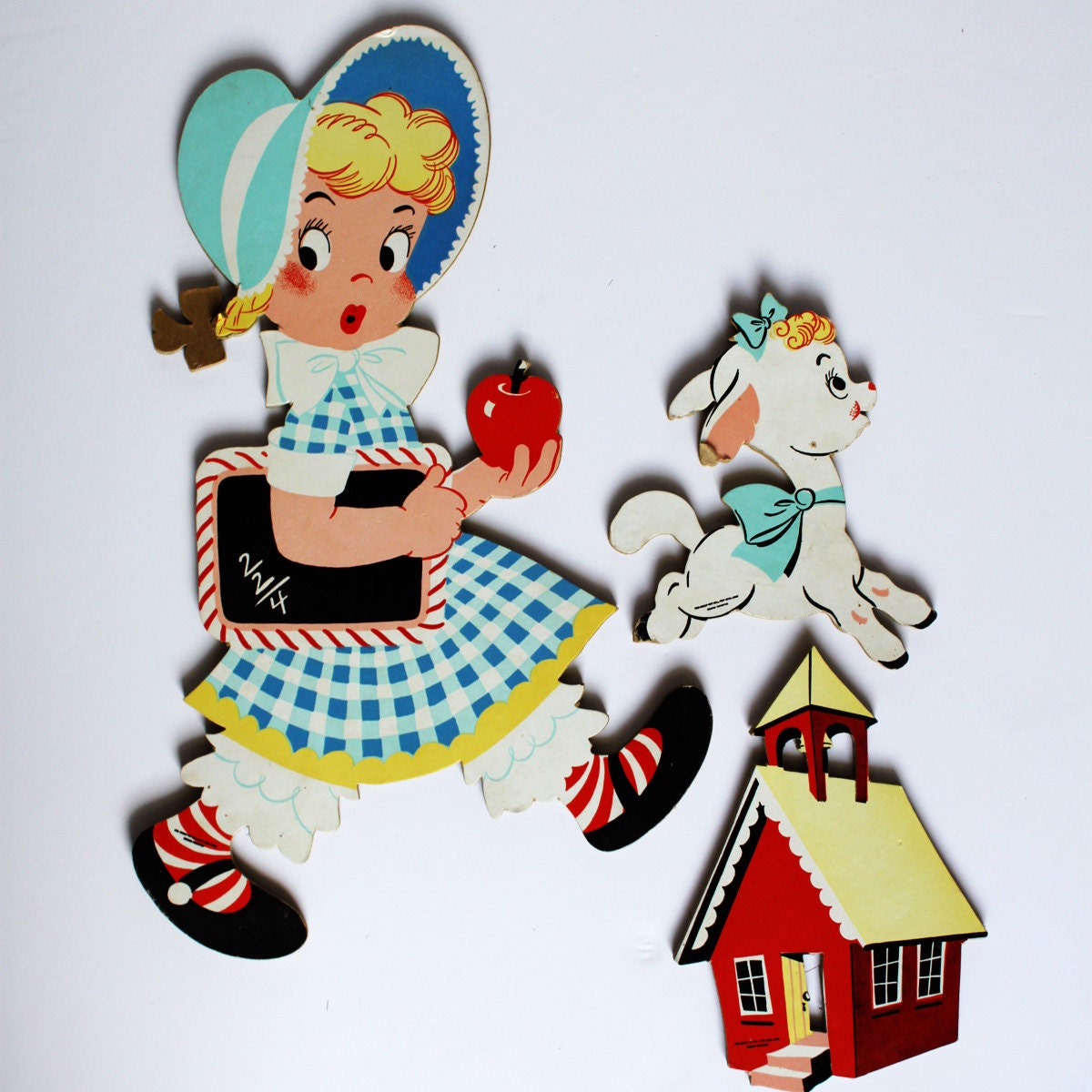Mary Had a Little Lamb Wall Hangings Nursery Rhyme The Dolly Toy Co. Wall Art