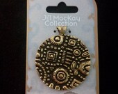 14K Gold Plated Pendant with Geometric Design