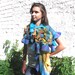 Nuno felted scarf /gifts ideas for women/ Wavy ruffled Shawl /Felt Scarf / turquoise yellow