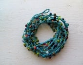 Color Wheel: Versatile crocheted necklace / bracelet / belt / headband