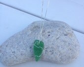 Grass Green Seaglass Necklace
