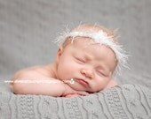 baby girl and boy knitted crocheted angel halo headband wrath, newborn photography prop,baby shower gift