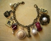 Industrial Chic Metal Urban Mixed Media Altered Art Steampunk Charm Bracelet Jewelry