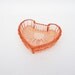 Vintage Pink Depression/Art Deco Pin Dish, Heart Shapped Pin Dish, 1910-1930s, UK Seller