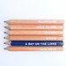 A Day On the Links, Golf Pencils- Natural & Navy, Set of 6