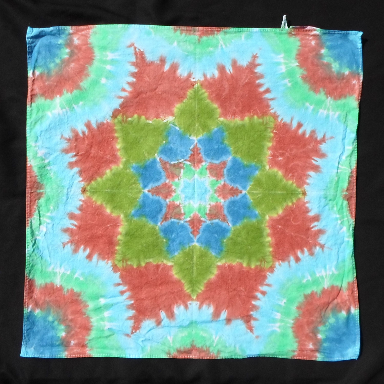 Earth Tones Mandala Tie Dye Bandana