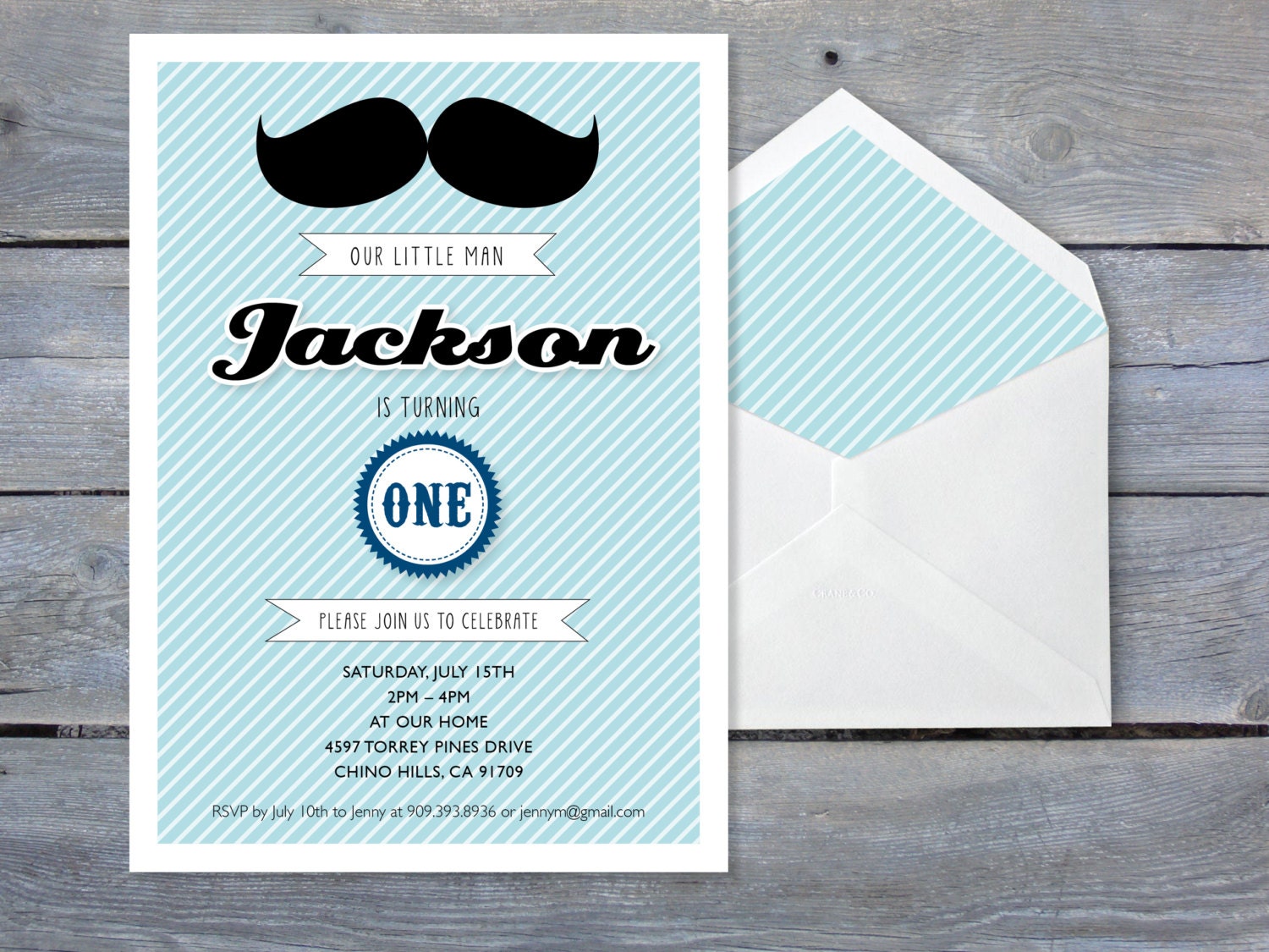 LITTLE Man Invitation for Birthday - Printable file 7x5, includes printable pattern