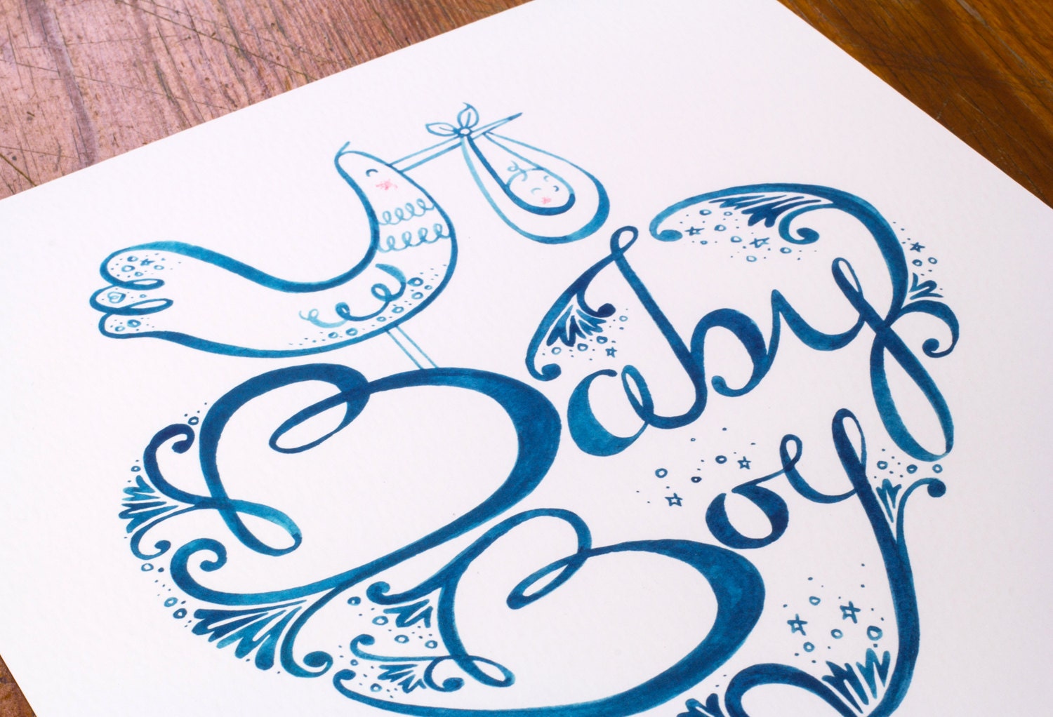 Personalised Baby Boy Print