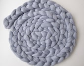 10 ft - Ready to Ship - Newborn Extra Long Posing Braid - Glacier Grey - Photography Prop