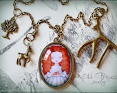 Forest FAIRY TALE Ooak Antique Bronze Art Necklace By Odd Princess, Wearable Art