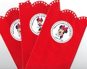 Minnie Mouse Birthday Party Goodie Favor Bags Set of 12 Personalized Thank You Bags Customized